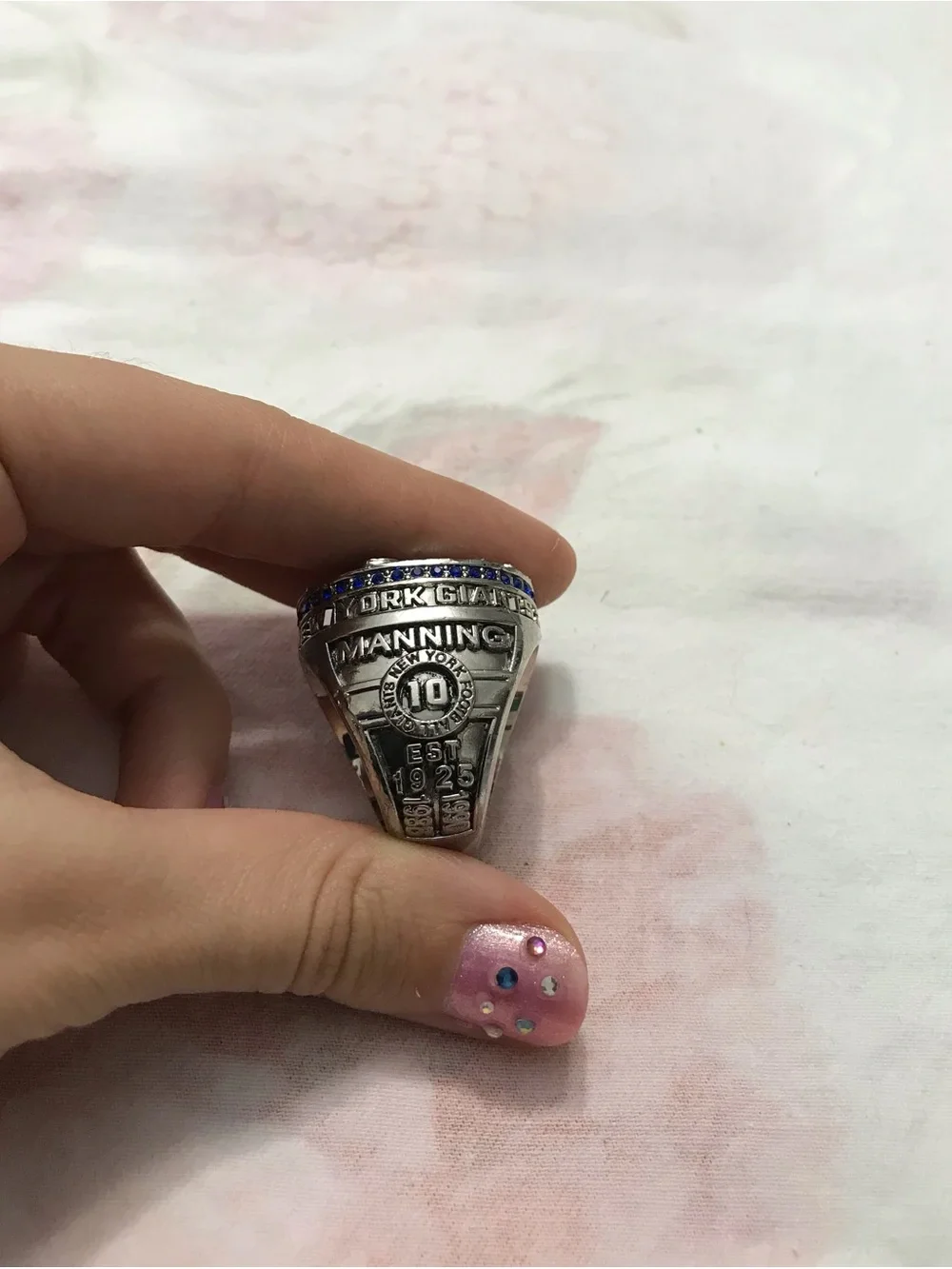 2011 New York Giants Super Bowl Championship Ring Blue and Silver New York Giant